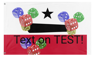 A mockup of the custom flag 'T flag' on a white background