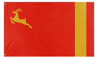 A mockup of the custom flag 'Yuktobania flag' on a white background