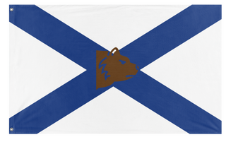 A mockup of the custom flag 'Darolina  flag' on a white background
