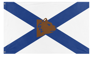 A mockup of the custom flag 'Darolina  flag' on a white background