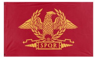 A mockup of the custom flag 'Roman Empire flag' on a white background