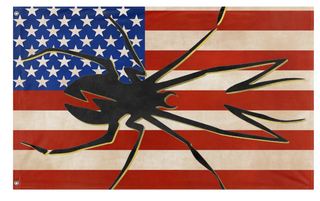 A mockup of the custom flag 'Danger Days Flag' on a white background