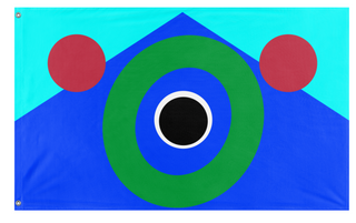 A mockup of the custom flag 'zoooooooooooooooooooooooooooooooooooooooooooo flag' on a white background