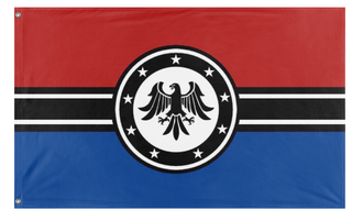 A mockup of the custom flag 'United Confederation of Republics flag' on a white background