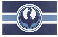 A mockup of the custom flag 'MN_LOON flag' on a white background