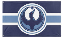 A mockup of the custom flag 'MN_LOON flag' on a white background
