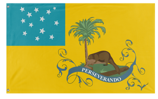 A mockup of the custom flag '3rd Virginia Detachment flag' on a white background
