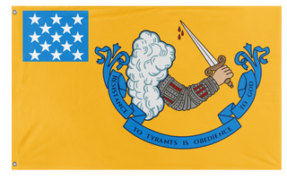 A mockup of the custom flag 'Gostelowe Standard No.10 flag' on a white background