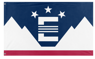 A mockup of the custom flag 'The Northern Territories' on a white background