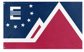 A mockup of the custom flag 'The Northern Mandate' on a white background