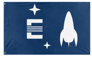 A mockup of the custom flag 'Van Buren' on a white background