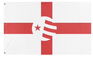 A mockup of the custom flag 'test5 flag' on a white background