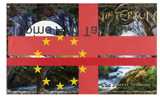 A mockup of the custom flag 'test4 flag' on a white background