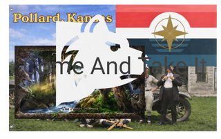 A mockup of the custom flag 'test1 flag' on a white background