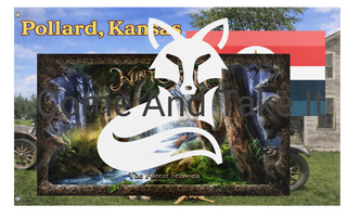 A mockup of the custom flag 'test 5 flag' on a white background