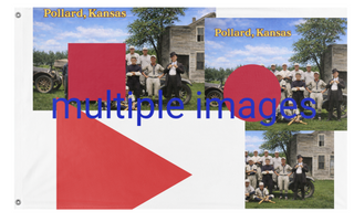 A mockup of the custom flag 'new test flag' on a white background