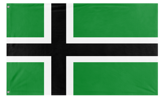 A mockup of the custom flag 'Vinland flag' on a white background