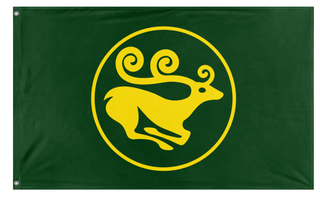 A mockup of the custom flag 'Scythia flag' on a white background