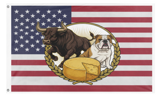 A mockup of the custom flag 'SGB flag' on a white background