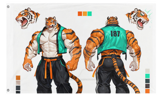 A mockup of the custom flag 'd flag' on a white background