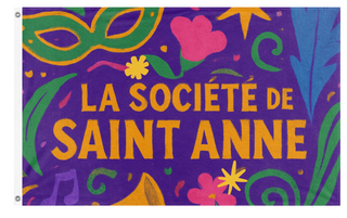 A mockup of the custom flag 'Saint Anne flag' on a white background