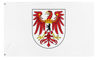 A mockup of the custom flag 'Brandenburg  flag' on a white background