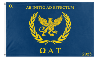 A mockup of the custom flag 'flag' on a white background