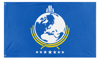 A mockup of the custom flag 'One True Flag' on a white background