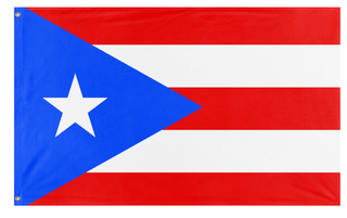 A mockup of the custom flag 'Puerto Rico flag' on a white background