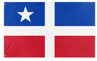 A mockup of the custom flag 'Grito de Lares flag' on a white background