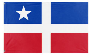 A mockup of the custom flag 'Grito de Lares flag' on a white background