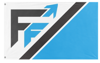 A mockup of the custom flag 'Fremont Flight flag' on a white background