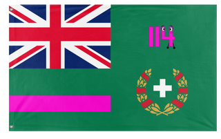 A mockup of the custom flag 'Flag of Sudest HIDRA' on a white background