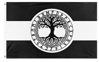A mockup of the custom flag 'Pagan flag' on a white background