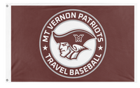 A mockup of the custom flag 'MVPats flag' on a white background