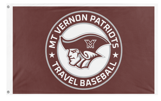 A mockup of the custom flag 'MVPats flag' on a white background