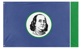 A mockup of the custom flag 'State of Franklin Flag' on a white background