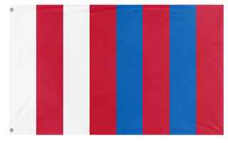 A mockup of the custom flag 'Republic of Albion flag' on a white background