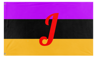 A mockup of the custom flag 'alpha sigma male grnder identity flag' on a white background