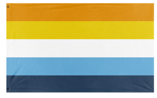 A mockup of the custom flag 'Sunset Flag' on a white background