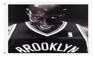 A mockup of the custom flag 'KG flag' on a white background