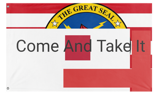 A mockup of the custom flag 'test1 flag' on a white background