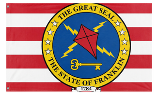 A mockup of the custom flag 'test1 flag' on a white background