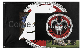 A mockup of the custom flag 'test1 flag' on a white background