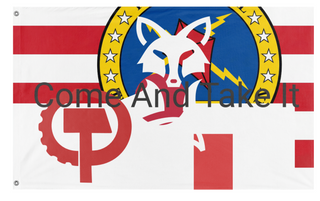 A mockup of the custom flag 'test1 flag' on a white background