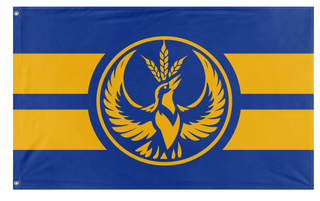 A mockup of the custom flag 'Kansas Rebel Alliance flag' on a white background