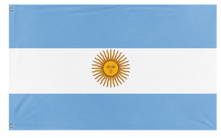 A mockup of the custom flag 'Argentina  flag' on a white background