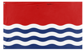 A mockup of the custom flag 'Kiribati  flag' on a white background