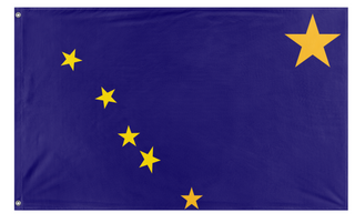 A mockup of the custom flag 'Alaska  flag' on a white background