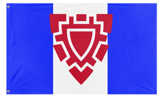 A mockup of the custom flag 'Northwest  flag' on a white background